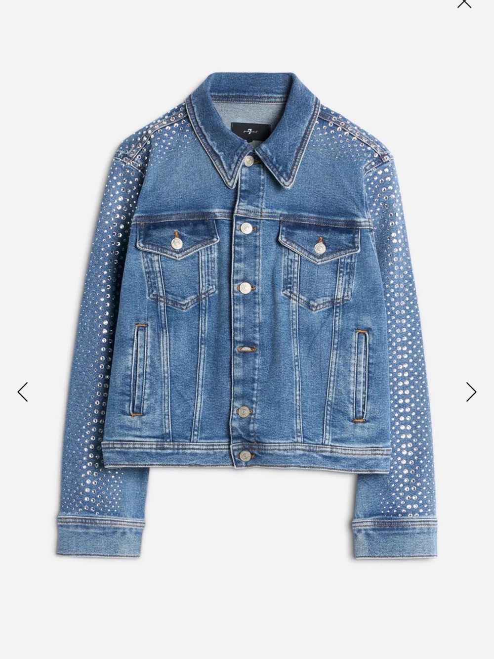 For All Mankind Luxe Vintage Adi Trucker Jacket in Love Soul — Size Small